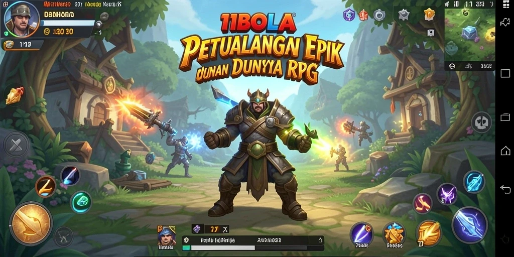 Tampilan gameplay RPG yang mendebarkan di 11BOLA.