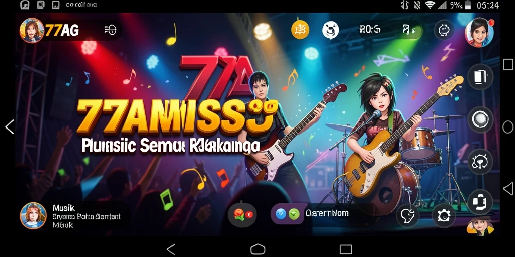Tampilan gameplay yang penuh warna dan interaktif di 77AG.