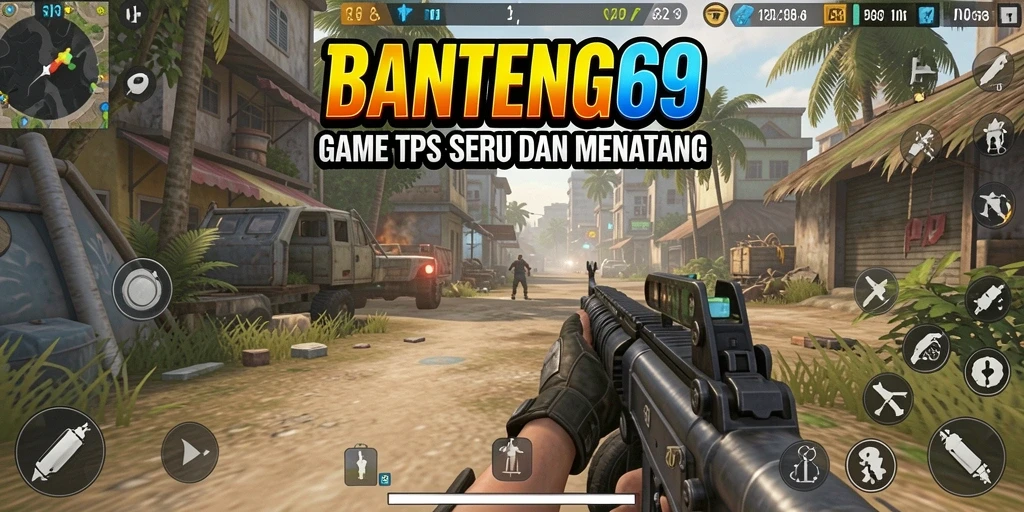 Tangkapan layar gameplay BANTENG69 yang menunjukkan aksi pertempuran intens.
