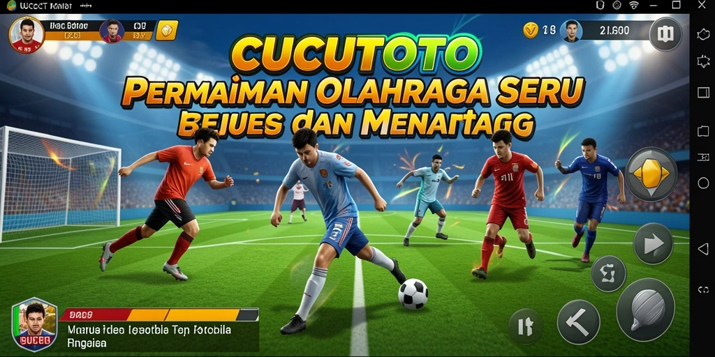 Tampilan menarik dari gameplay CUCUTOTO dengan aksi olahraga yang seru.