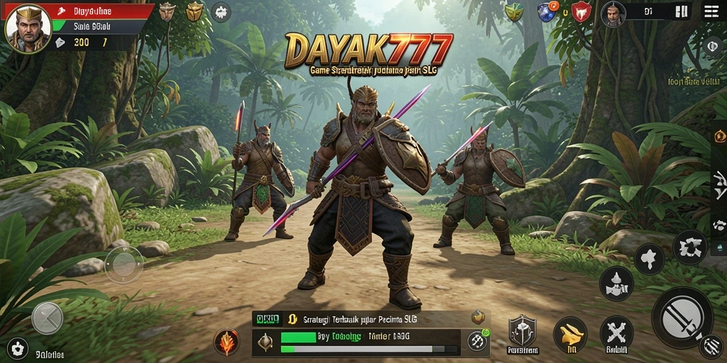 Tampilan gameplay mendebarkan dalam game strategi DAYAK777.