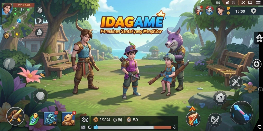 Tampilan gameplay yang menyenangkan dan interaktif di IDAGAME.