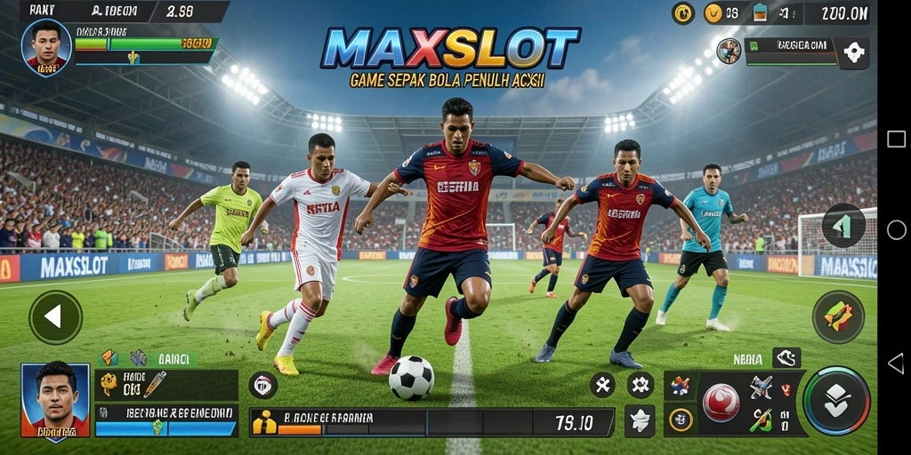 Tampilan menarik gameplay sepak bola di MAXSLOT yang memukau.