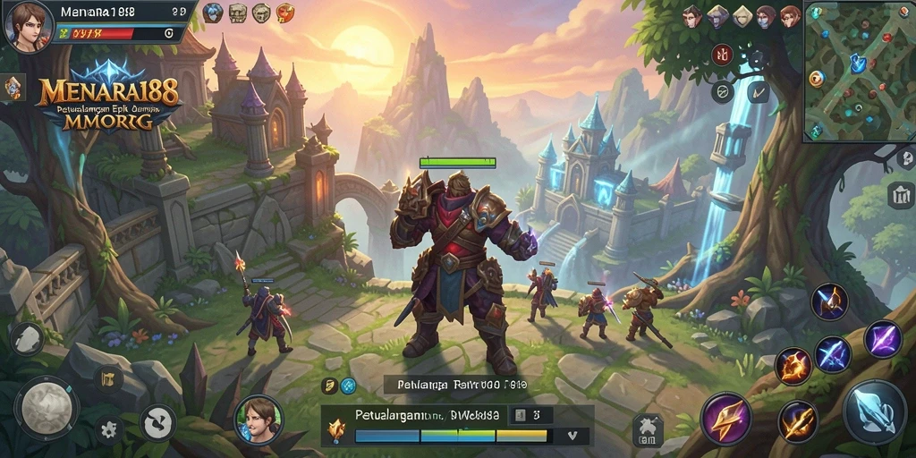 Screenshot menampilkan adegan aksi seru dalam gameplay MMORPG.