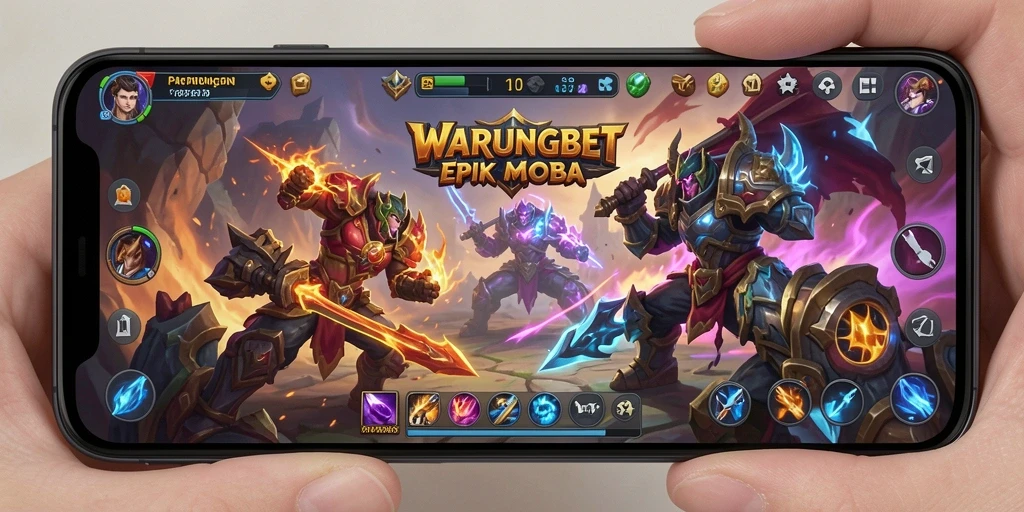 Tampilan gameplay seru di WARUNGBET dengan pertarungan intens.